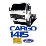 Kit Adesivo Compatível Ford Cargo 1415 Emblema Caminhãokit25 Cor Emblemas Ford Cargo 1415 - Resinado
