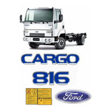 Kit Adesivo Compatível Ford Cargo 816 Emblema Caminhão Kit11