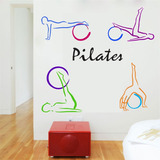 Kit Adesivo De Parede Academia Pilates