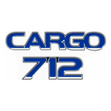 Kit Adesivo Emblema Compatível Ford Cargo 712 Resinado Kit01 Cor Cromado E Azul - Resinado