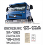 Kit Adesivo Emblema Resinado Caminhão Volks 15-180 Worker