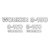 Kit Adesivo Emblema Volkswagen 8-150 Worker+etiquetas Cmk134