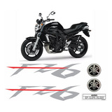 Kit Adesivo Emblema Yamaha Fazer Fz6 + Logo Resinado Fz6n601 Cor Adesivo Emblema Gráfico Fazer Fz6
