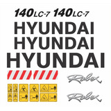 Kit Adesivo Escavadeira Hidráulica Hyundai 140lc-7