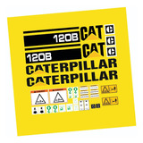 Kit Adesivo Faixa Decalque Motoniveladora Caterpillar 120b  