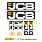 Kit Adesivo Faixa Etiqueta Retro Escavadeira Jcb 3cx Máquina