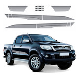 Kit Adesivo Faixa Laterais Toyota Hilux Limited Preta Lmt