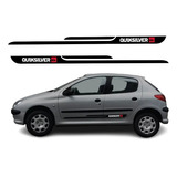 Kit Adesivo Faixa Lateral Para Peugeot 206 Quiksilver 13838