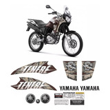 Kit Adesivo Faixa Tanque Yamaha Ténéré 250 2016 Marrom Tnr1