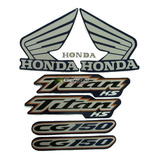 Kit Adesivo Jogo Faixas Moto Honda Titan 150 2005 Ks Azul