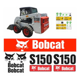 Kit Adesivo Mini Carregadeira Bobcat S150 + Etiquetas Mk Cor Padrão