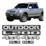 Kit Adesivo Mitsubishi L200 Outdoor Gls
