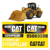 Kit Adesivo Pá Carregadeira Caterpillar 950h Modelo Cor Preto