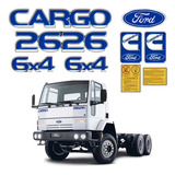 Kit Adesivo Resinado Para Ford Cargo 2626 6x4 17652 Cor Azul