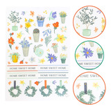 Kit Adesivo Scrapbook Flores Home Sweet