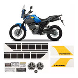 Kit Adesivo Tanque Yamaha Xt 660z Tenere 660 2012 Azul Tnr12