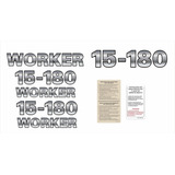 Kit Adesivo Volkswagen 15-180 Worker Emblema Caminhão Cmk58