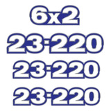 Kit Adesivo Volkswagen 23-220 6x2 Emblema Mwm Caminhão Cmk92