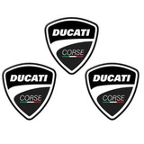 Kit Adesivos 3d Logo Escudo Moto Carro Capacete Bau Ducati 1