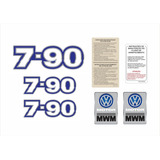 Kit Adesivos Caminhão Volks Mwm Cummins Resinado + Etiquetas