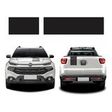 Kit Adesivos Capo E Tampa Traseira Para Fiat Toro Cor Preto