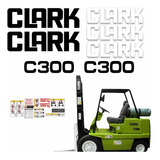 Kit Adesivos Compatível Clark C300 Completo