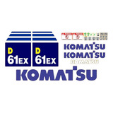 Kit Adesivos Compatível Esteira Komatsu D61ex D61 Ex R426