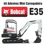 Kit Adesivos Compatível Mini Escavadeira Bobcat