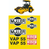 Kit Adesivos Compatível Rolo Compactador Müller Vap 55