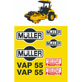 Kit Adesivos Compatível Rolo Compactador Müller Vap 55