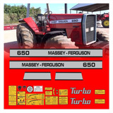 Kit Adesivos Compatível Trator Mf 650 + Etiquetas R476