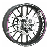 Kit Adesivos De Rodas Friso Honda Moto Cb300r Rosa Cb 300 R