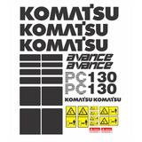 Kit Adesivos Escavadeira Hidráulica Komatsu Pc130 Avance