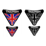 Kit Adesivos Escudo Alto Relevo Resinado Moto Triumph Escudo