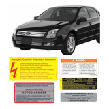 Kit Adesivos Etiquetas Motor Ford Fusion 2008 Completo Cor Padrão