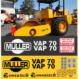 Kit Adesivos + Etiquetas Rolo Compactador Muller Vap 70