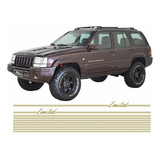 Kit Adesivos Faixa Compatível Grand Cherokee Limited Dourad Cor Jeep Grand Cherokee - Dourado