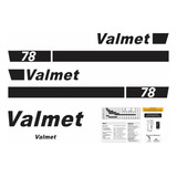 Kit Adesivos Faixa Trator Valmet 78 + Etiquetas