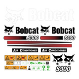 Kit Adesivos Faixas Mini Carregadeira Bobcat S300 Air Condit