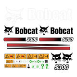 Kit Adesivos Faixas Mini Carregadeira Bobcat S300 Air Condit