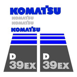 Kit Adesivos Faixas Trator D39ex Komatsu