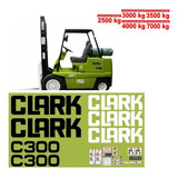 Kit Adesivos Gráfico Empilhadeira Clark C300