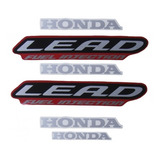 Kit Adesivos Honda Lead 2009 2010 Vermelha - Lb10222
