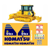 Kit Adesivos Komatsu Trator De Esteira D51ex D51 Ex Mk Cor Padrão