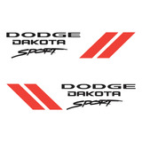 Kit Adesivos Laterais Dodge Dakota Sport Em Preto Tuning