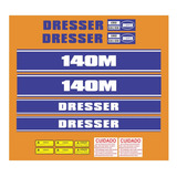 Kit Adesivos Motoniveladora Dresser 140m Etiquetas Completo