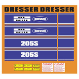 Kit Adesivos Motoniveladora Dresser 205c Etiquetas