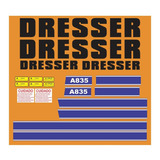 Kit Adesivos Motoniveladora Dresser A835 Etiquetas Completo