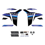 Kit Adesivos Yamaha Lander Xtz 250 2023 2024 Azul + Logo