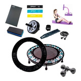 Kit Aeróbico Jump Capa+extensor+corda+step +colchonete+roda